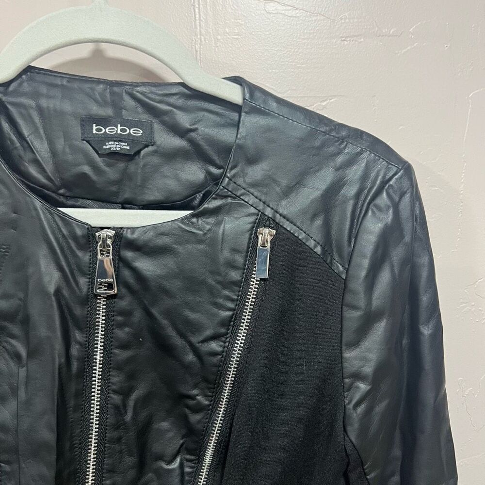 Bebe Collarless Moto Jacket - Picture 2 of 5